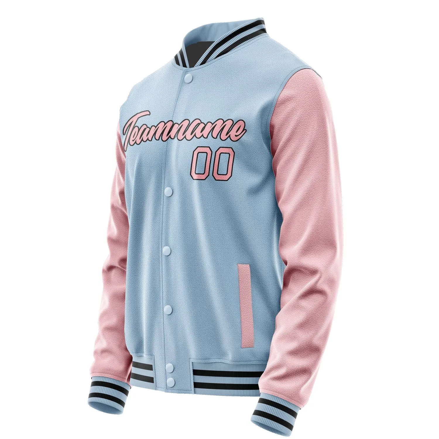 Custom Light Blue Light Pink Jacket