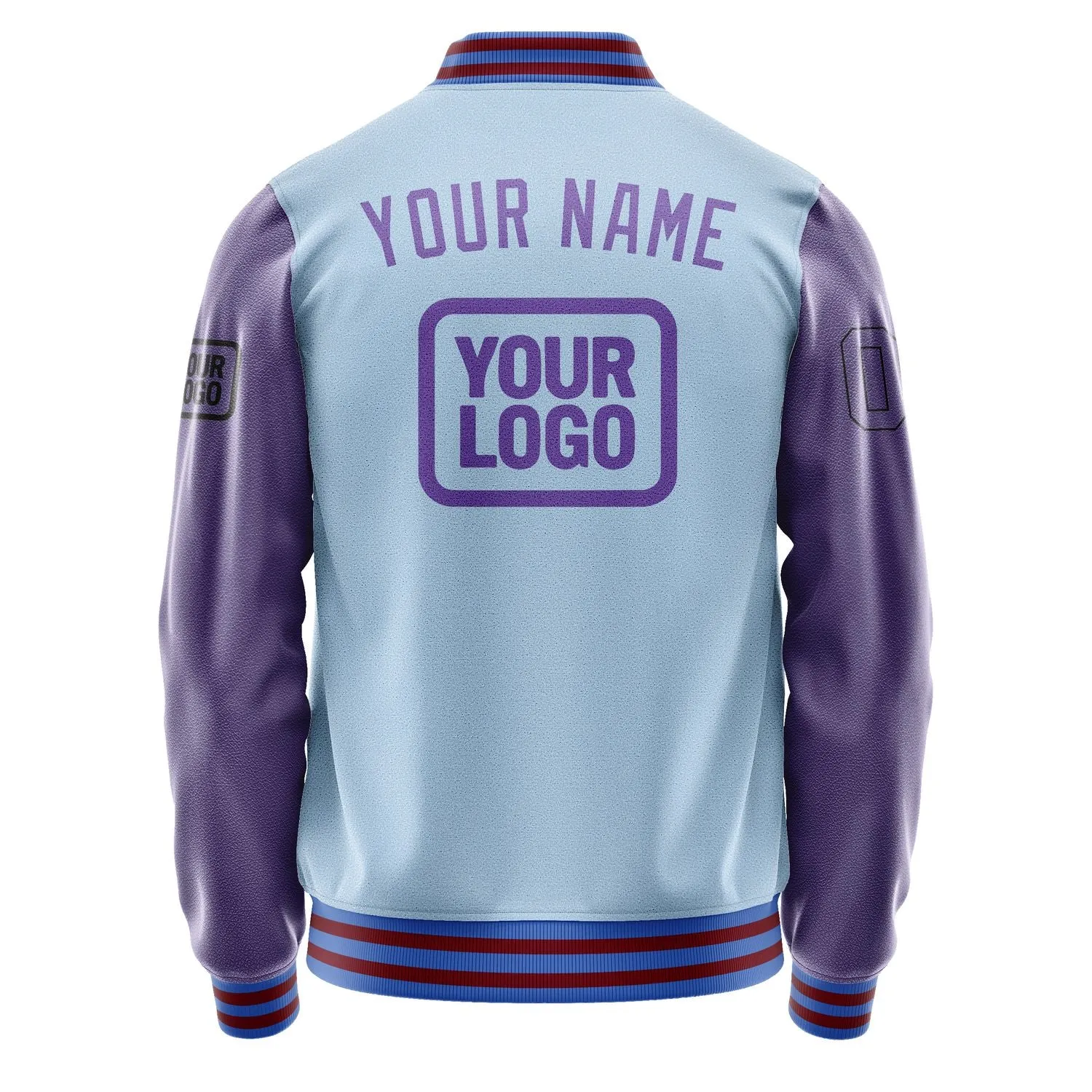 Custom Light Blue Light Purple Jacket