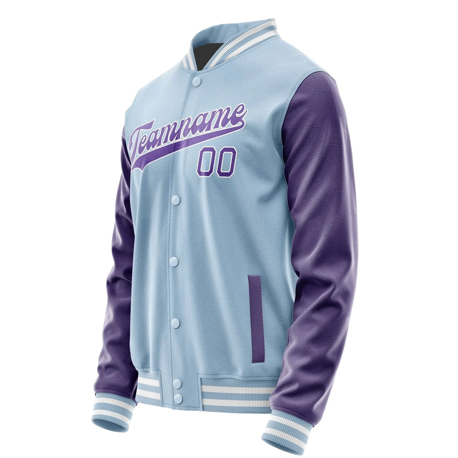 Custom Light Blue Light Purple Jacket