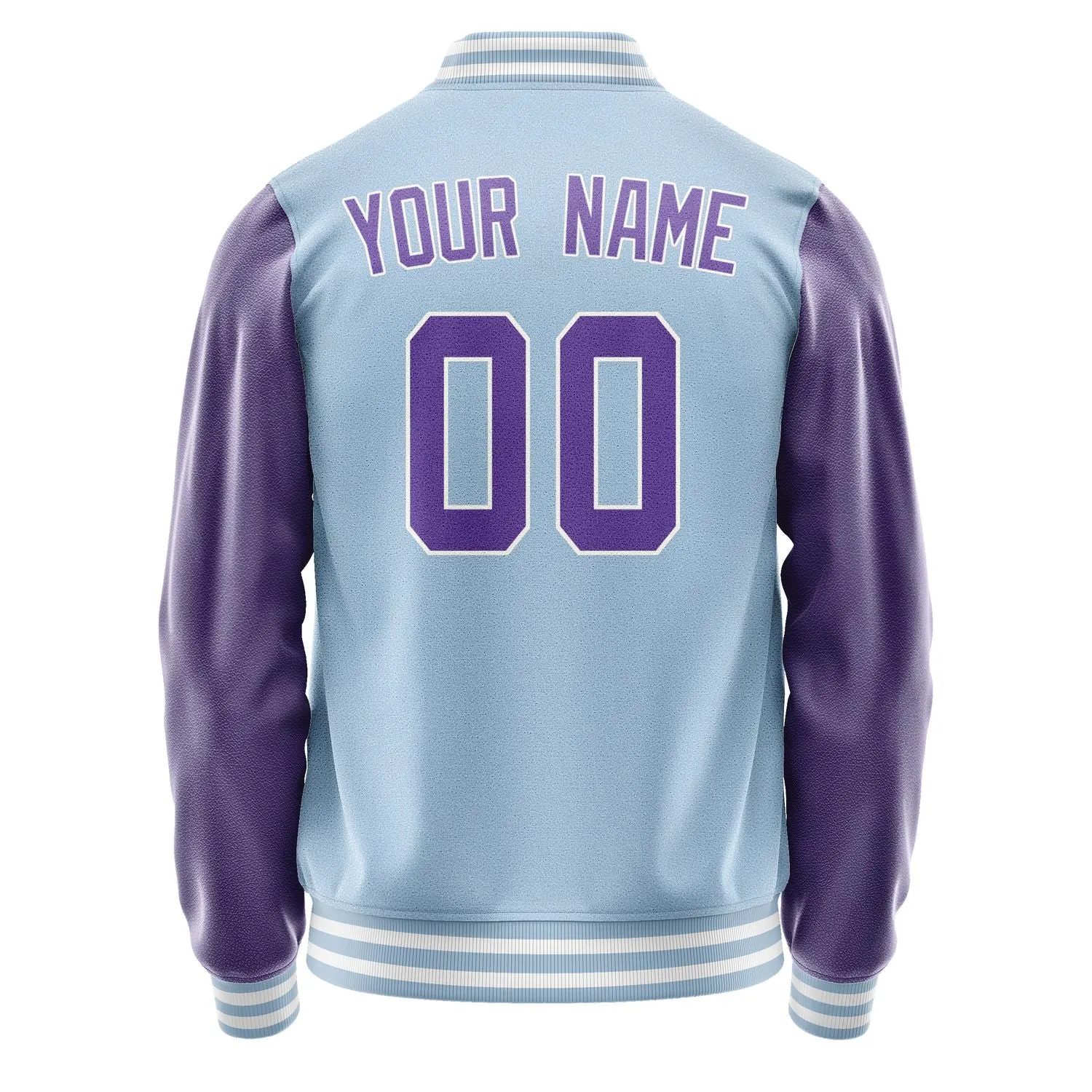Custom Light Blue Light Purple Jacket