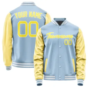 Custom Light Blue Light Yellow Jacket