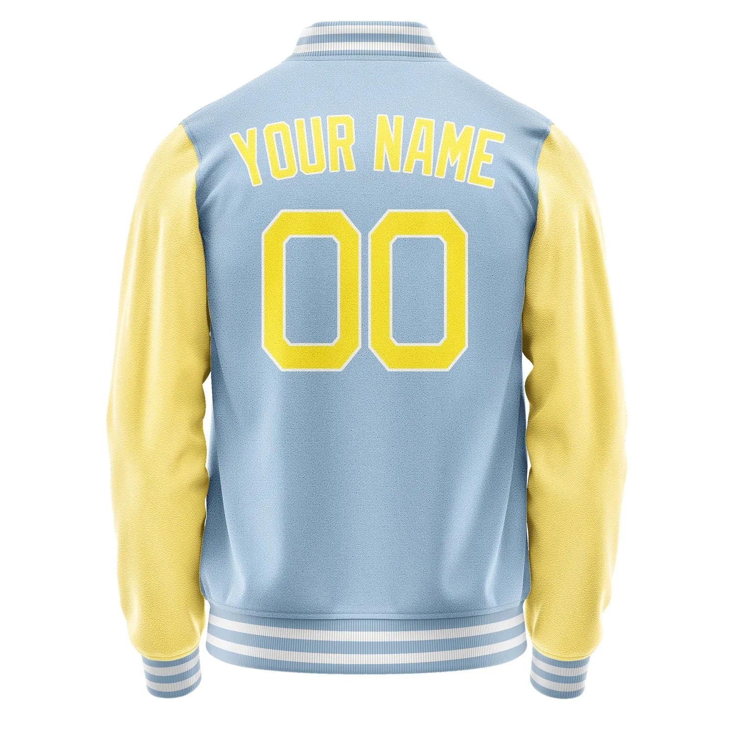 Custom Light Blue Light Yellow Jacket