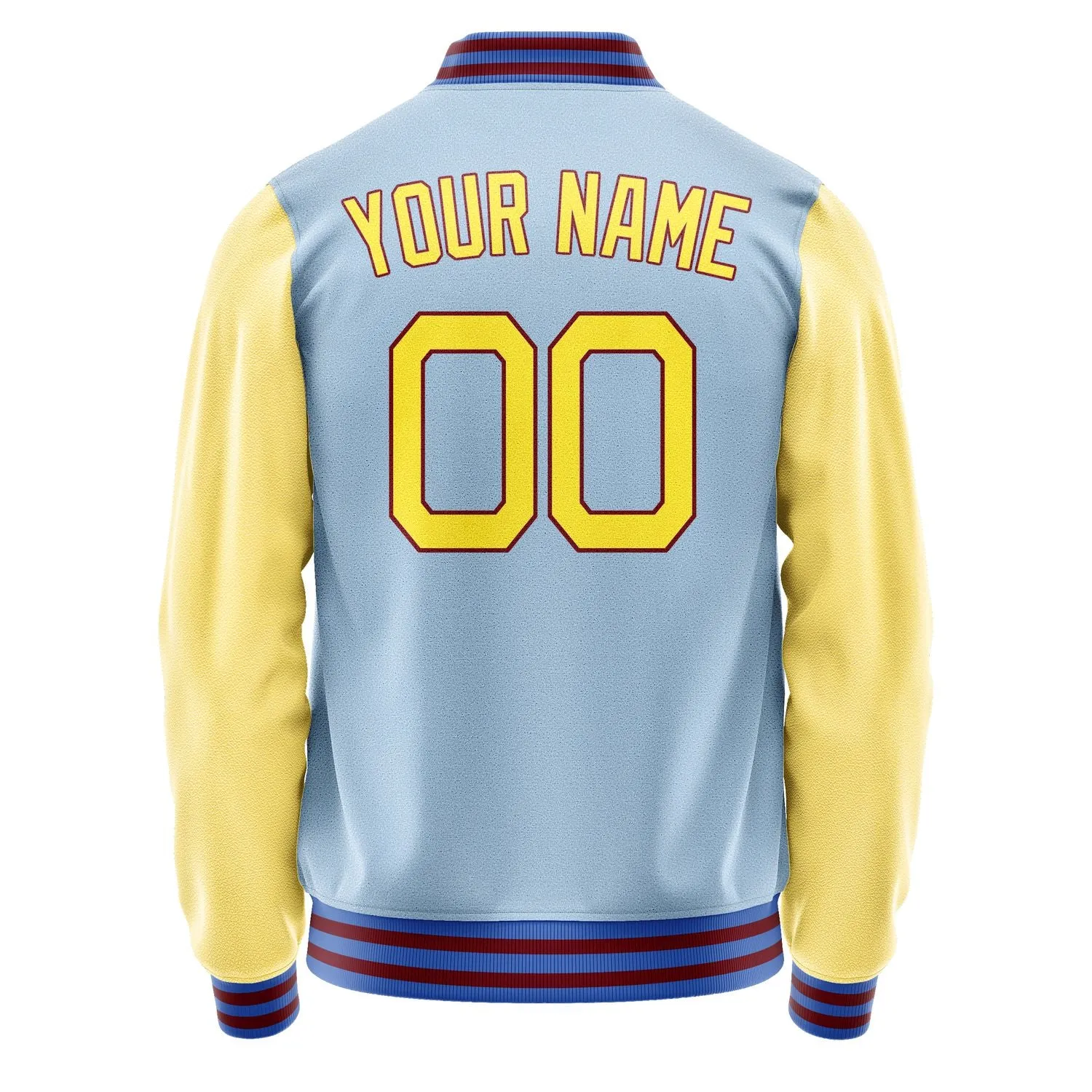 Custom Light Blue Light Yellow Jacket