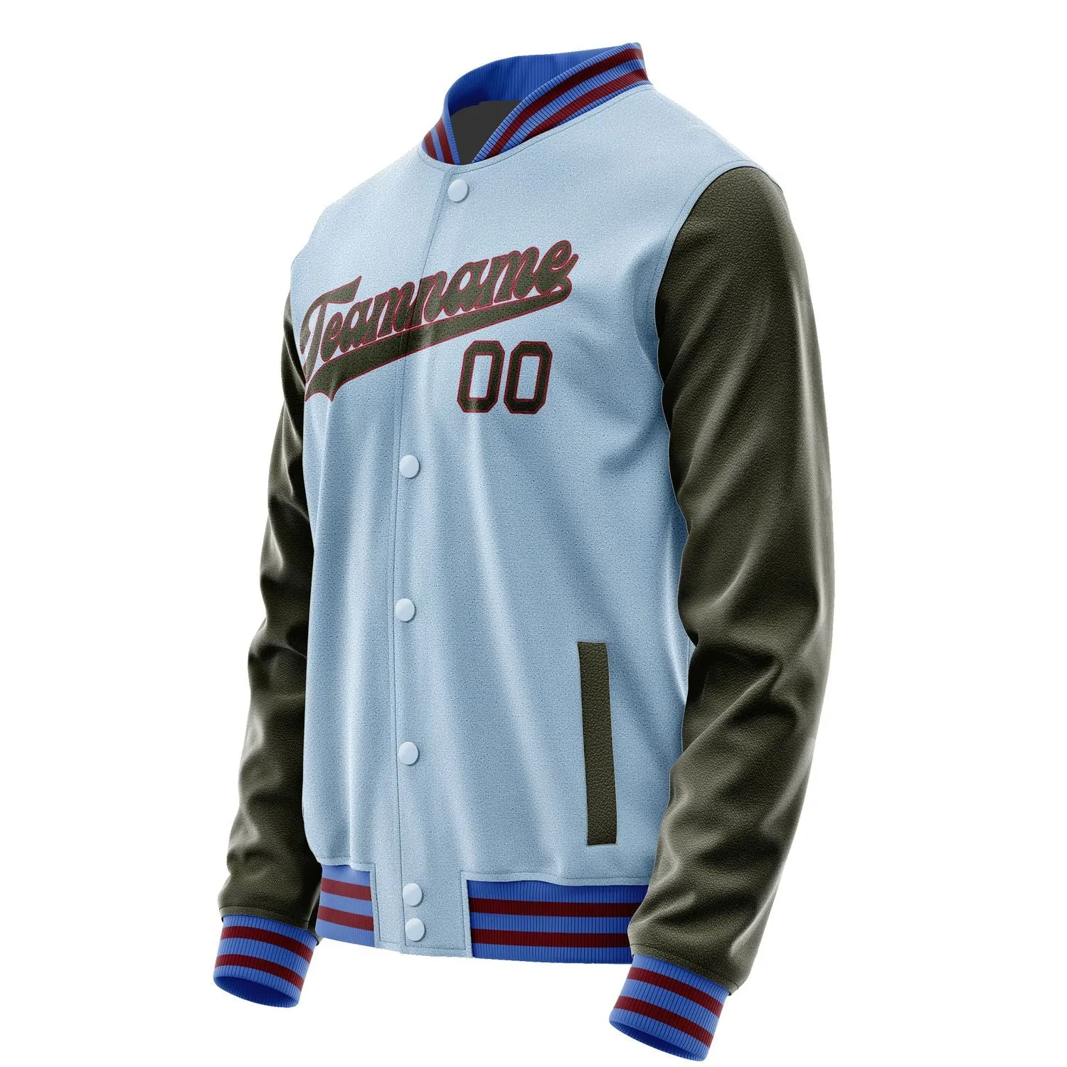 Custom Light Blue Olive Jacket