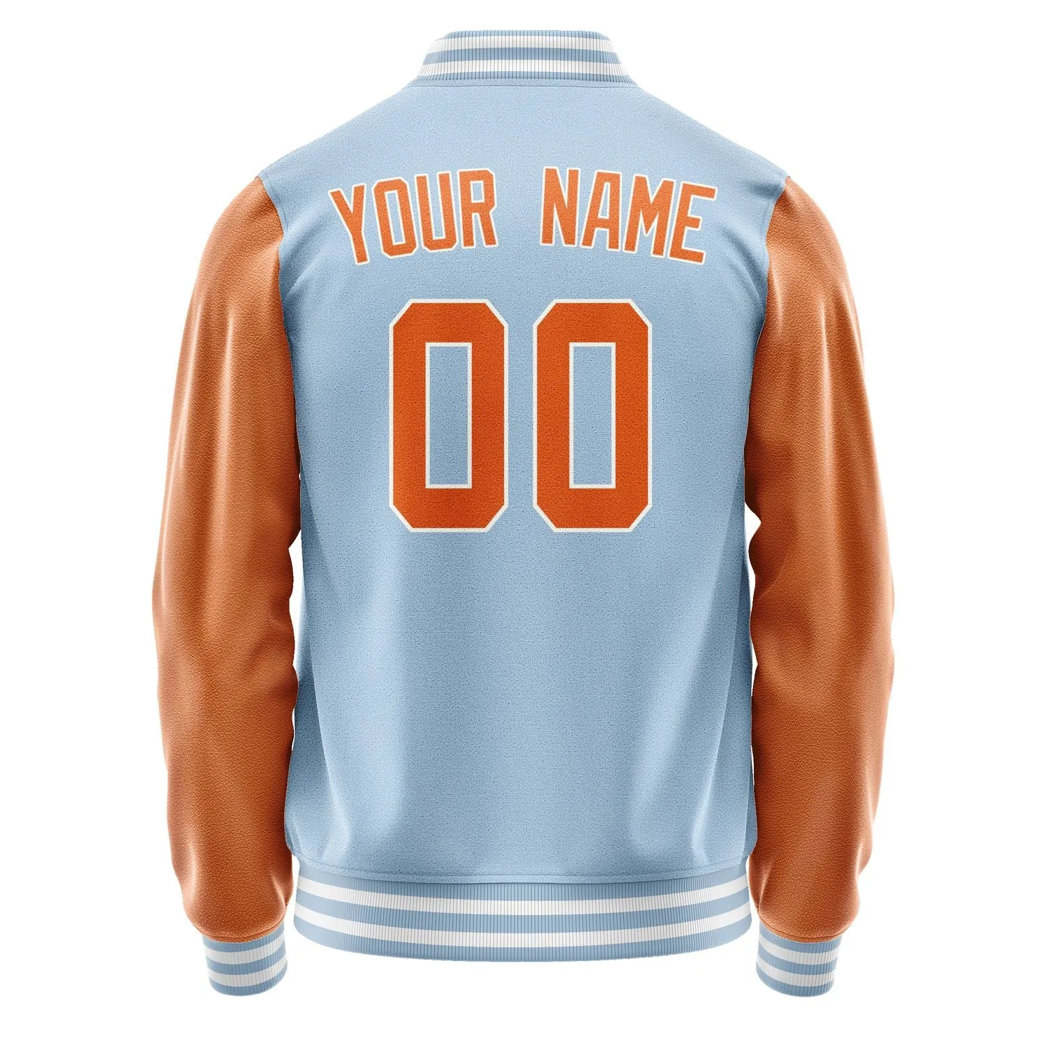 Custom Light Blue Orange Jacket
