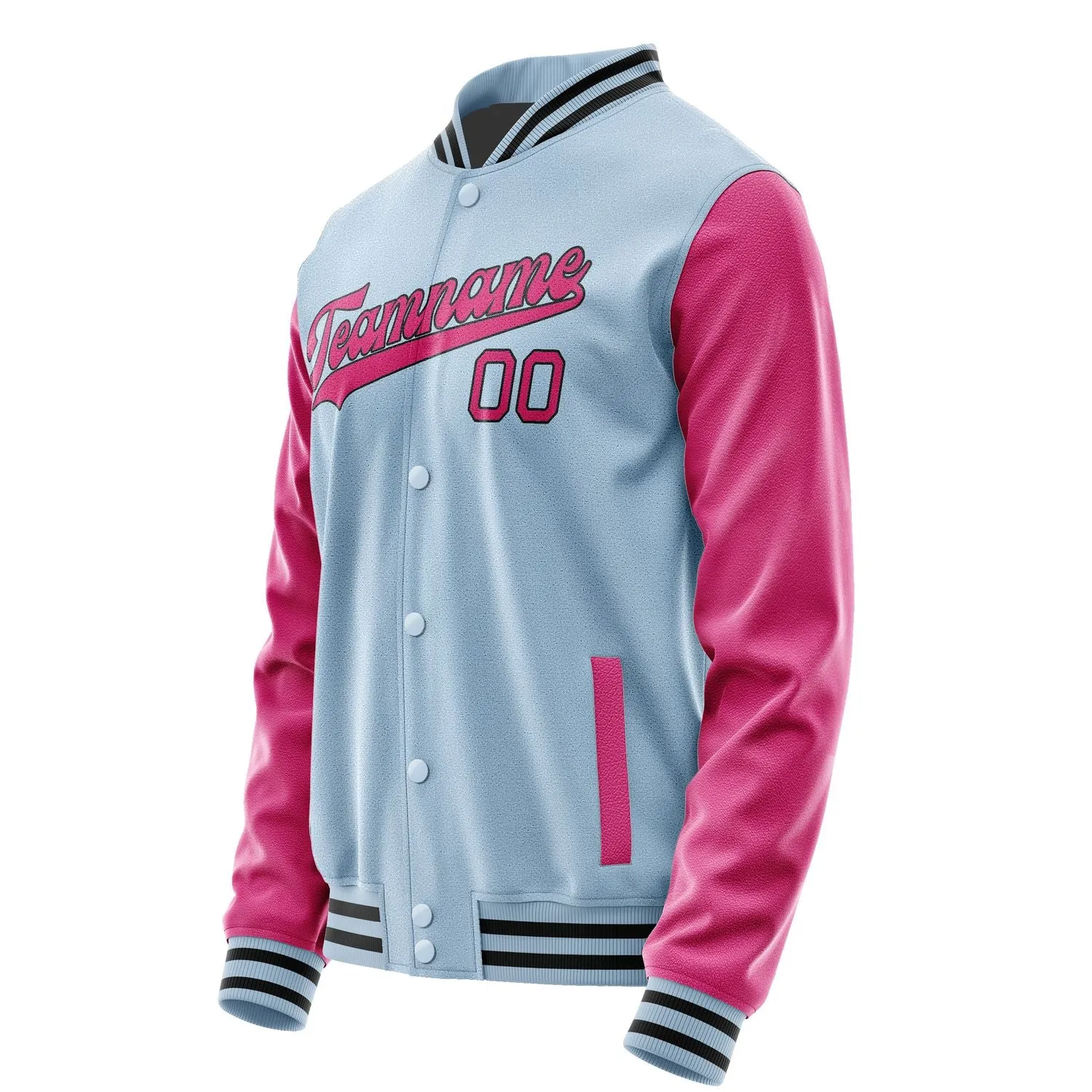 Custom Light Blue Pink Jacket