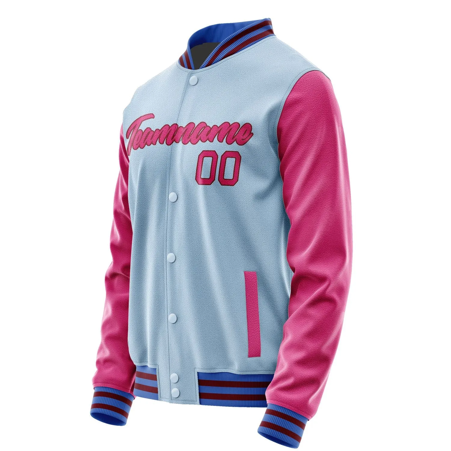 Custom Light Blue Pink Jacket