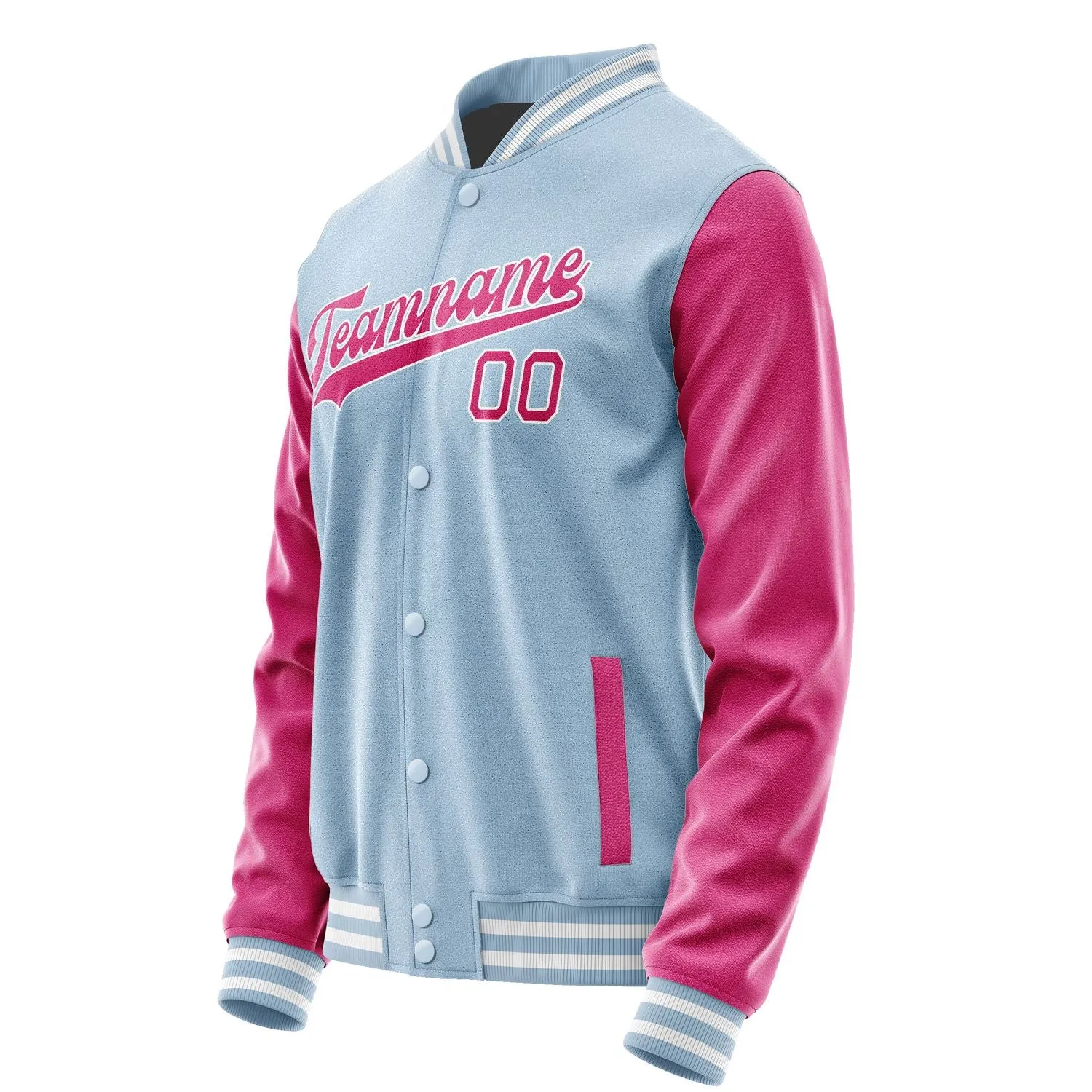 Custom Light Blue Pink Jacket