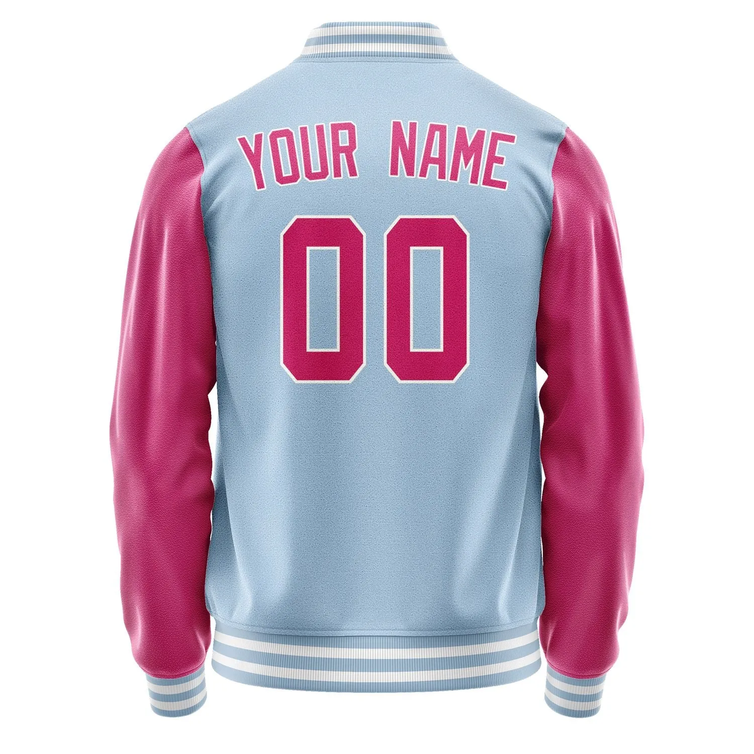 Custom Light Blue Pink Jacket