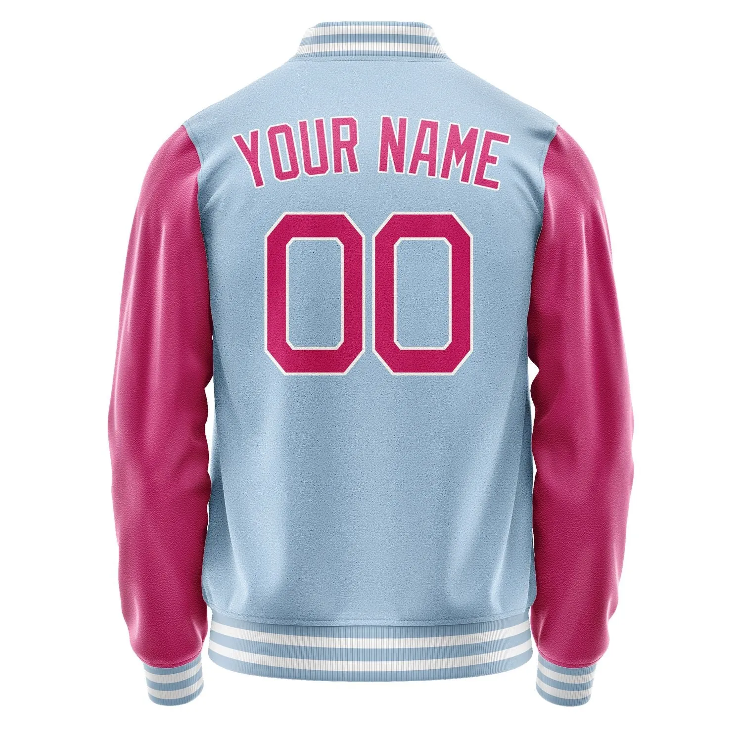 Custom Light Blue Pink Jacket