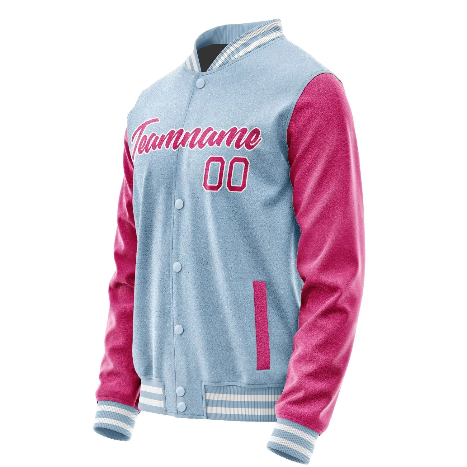 Custom Light Blue Pink Jacket
