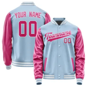 Custom Light Blue Pink Jacket