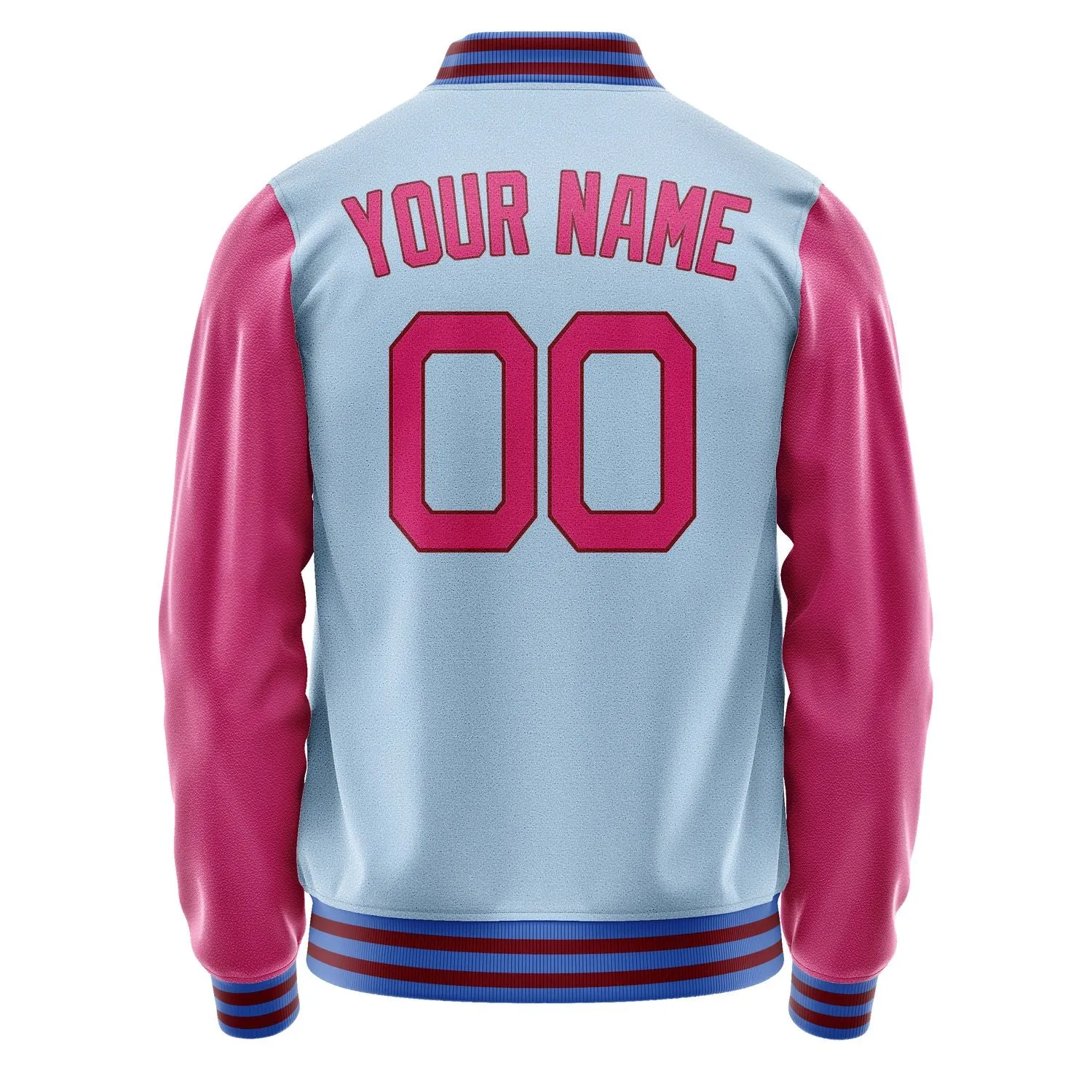 Custom Light Blue Pink Jacket