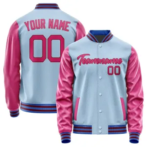 Custom Light Blue Pink Jacket