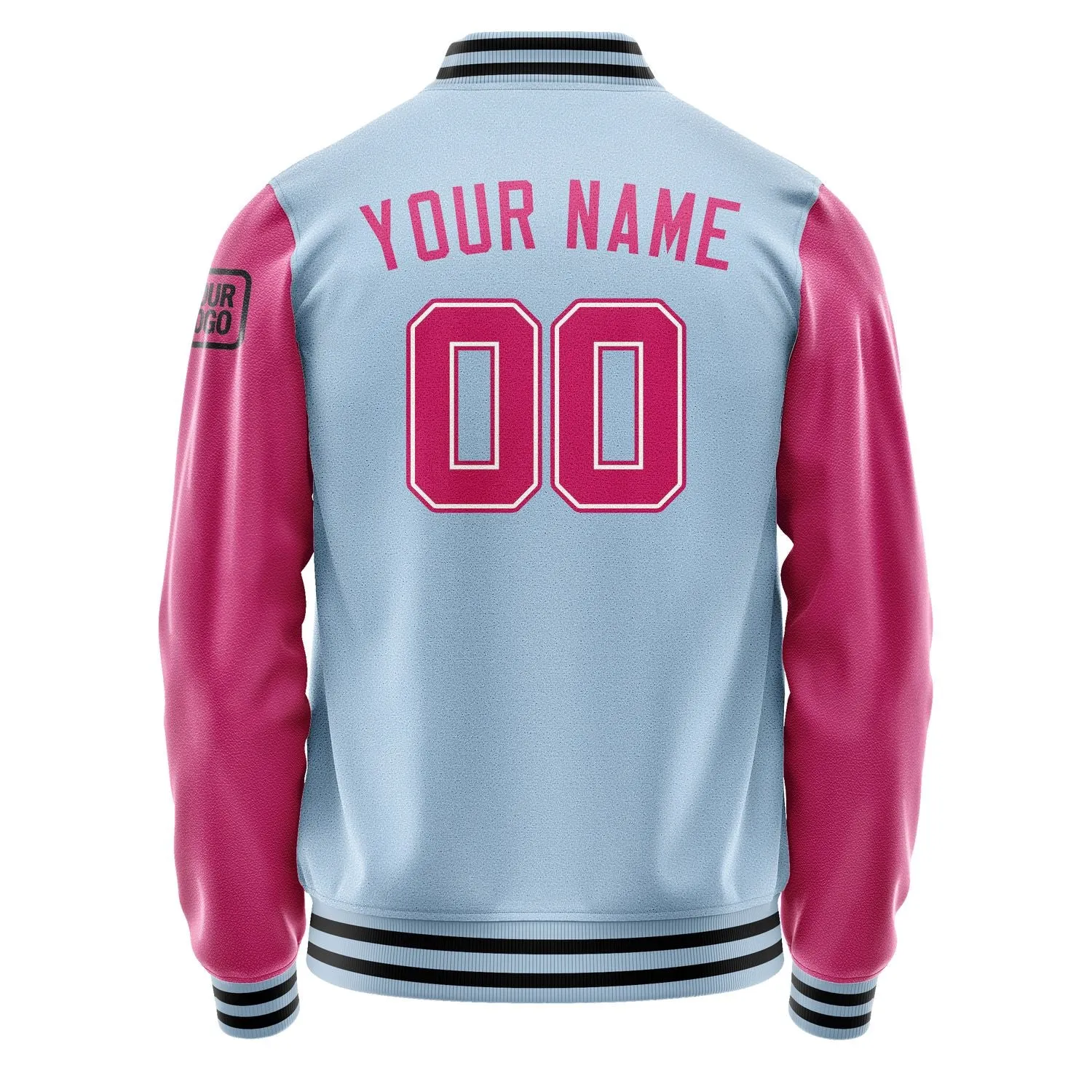 Custom Light Blue Pink Jacket