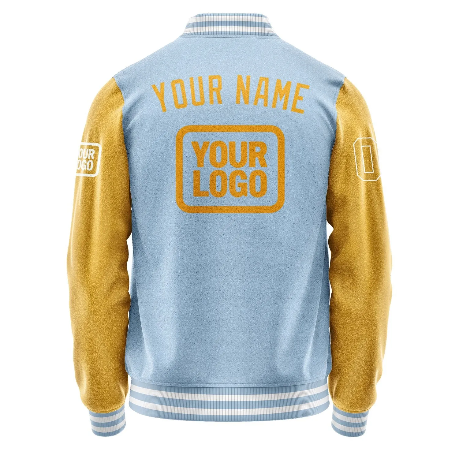 Custom Light Blue Yellow Jacket