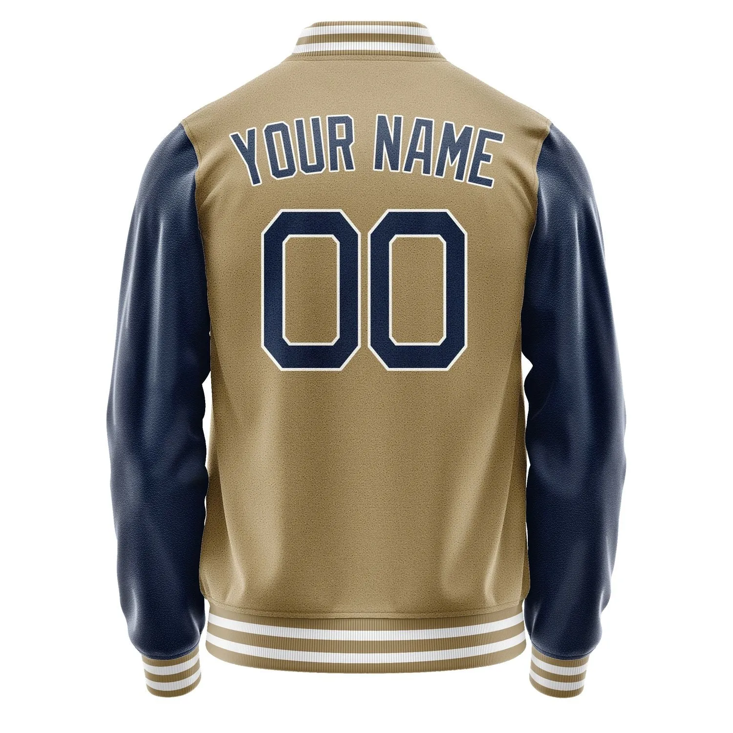 Custom Light Khaki Blue Jacket