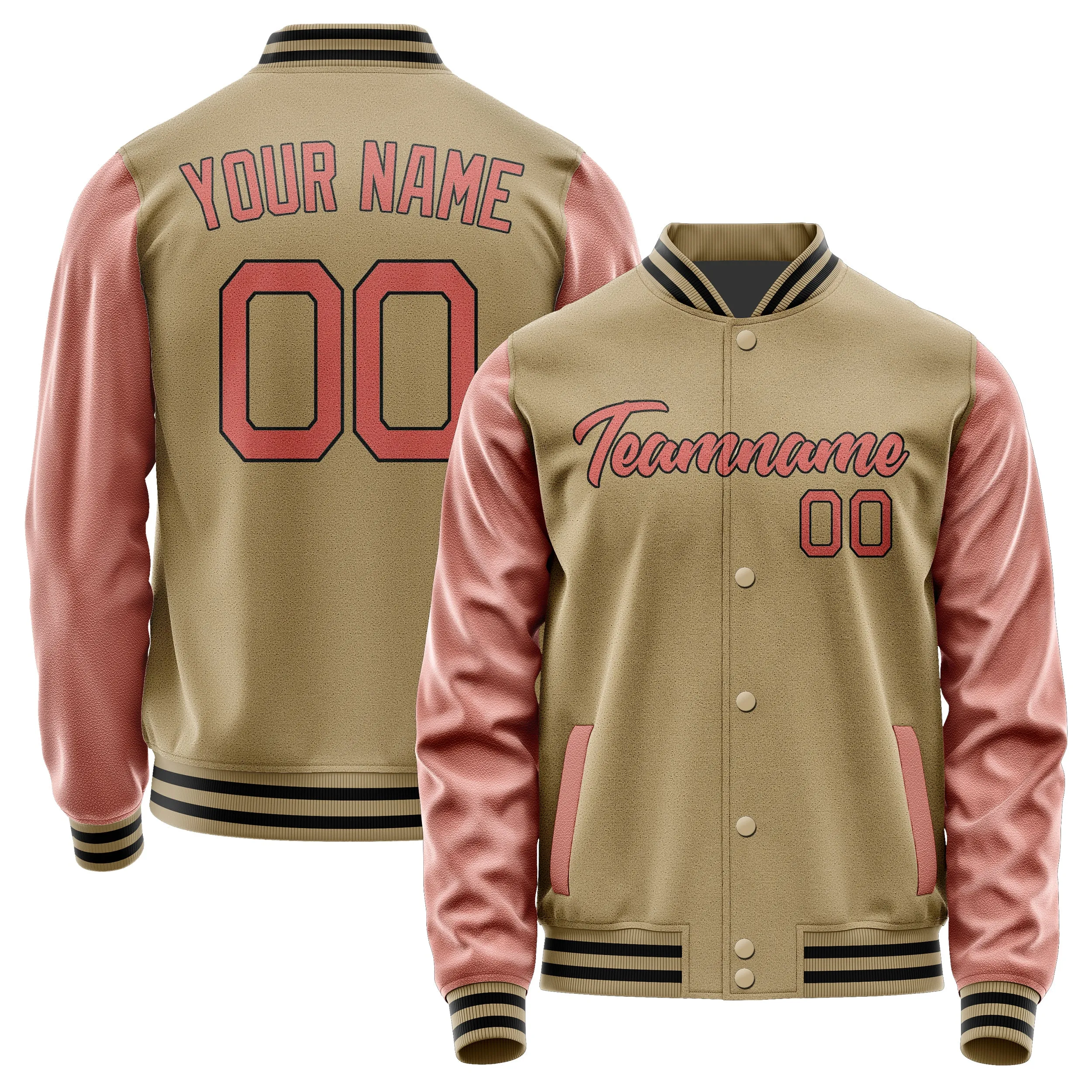 Custom Light Khaki Copper Rose Jacket
