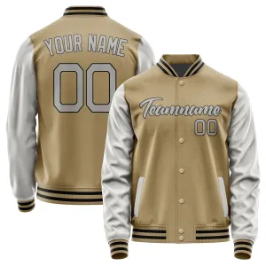 Custom Light Khaki Gray Jacket