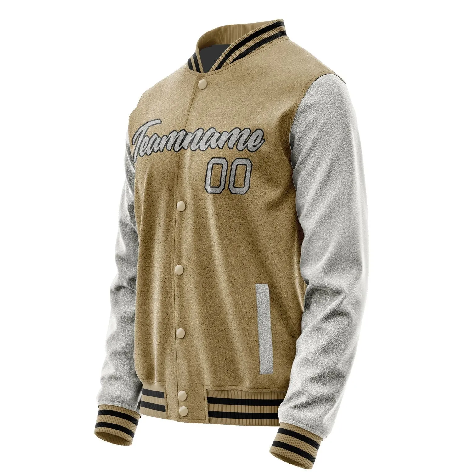 Custom Light Khaki Gray Jacket