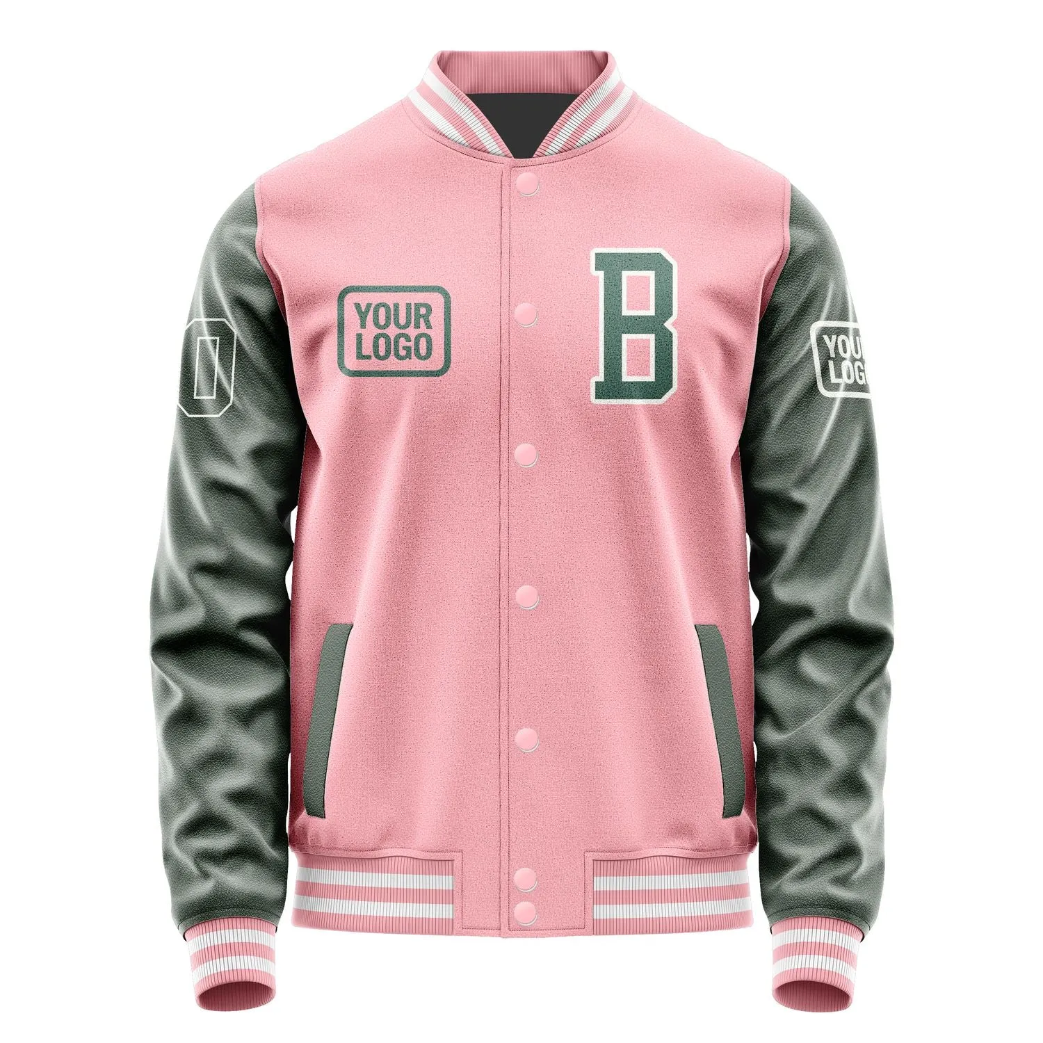 Custom Light Pink Blue Green Jacket