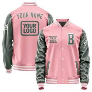 Custom Light Pink Blue Green Jacket