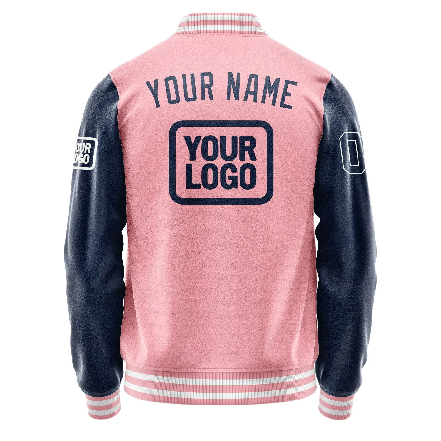 Custom Light Pink Blue Jacket