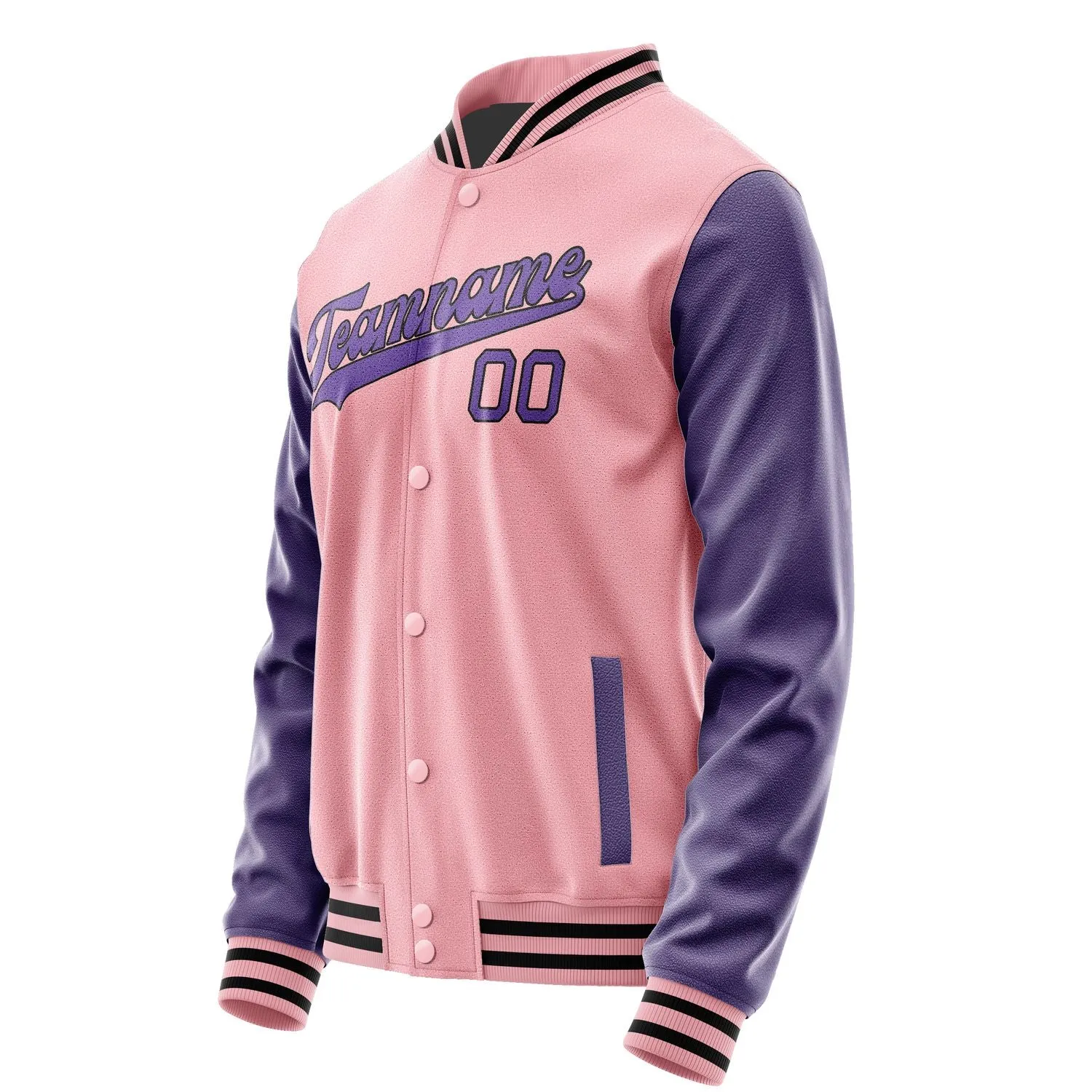 Custom Light Pink Light Purple Jacket