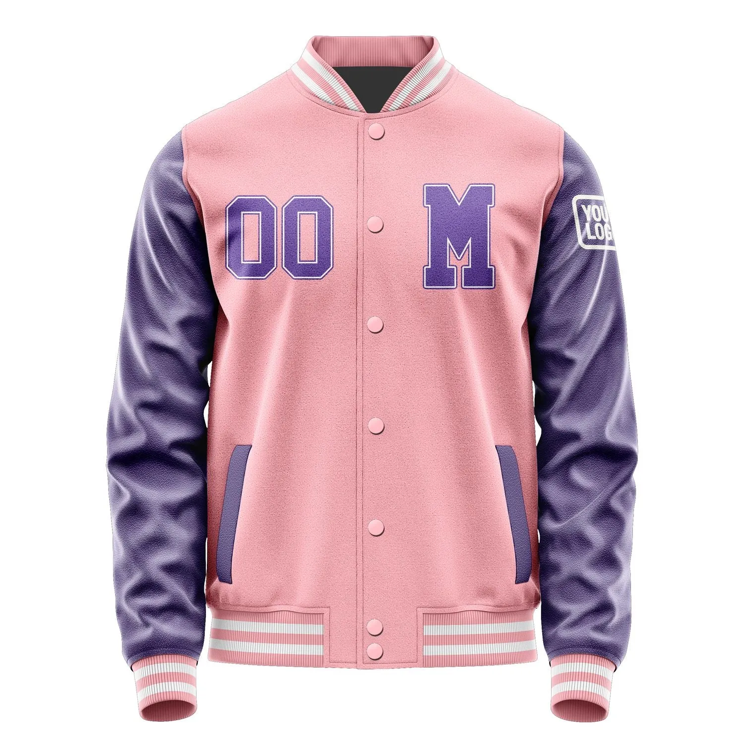Custom Light Pink Light Purple Jacket