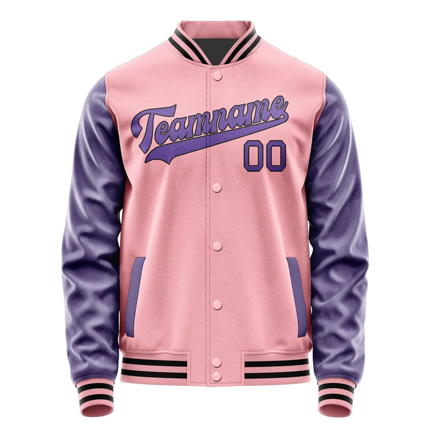 Custom Light Pink Light Purple Jacket
