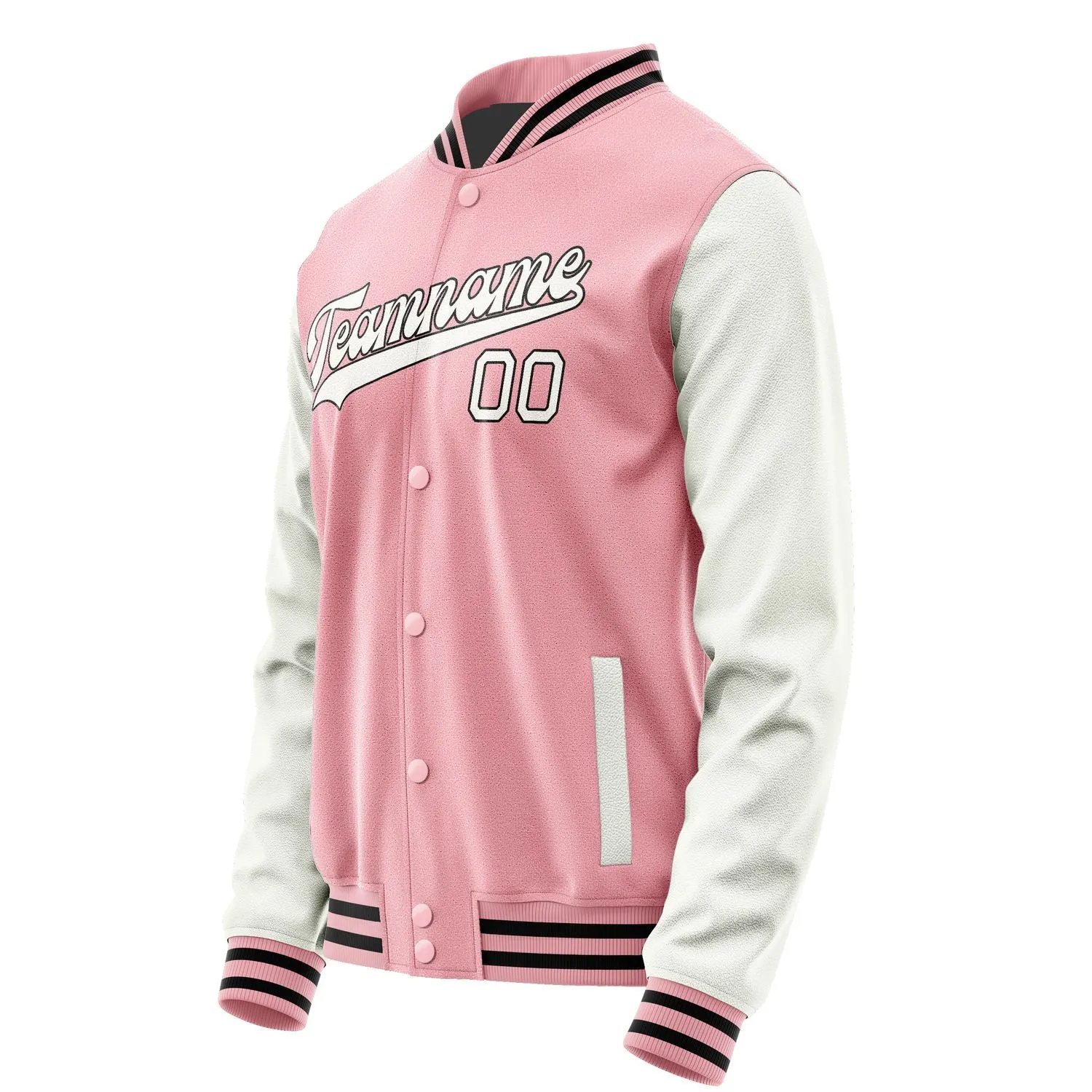 Custom Light Pink White Jacket