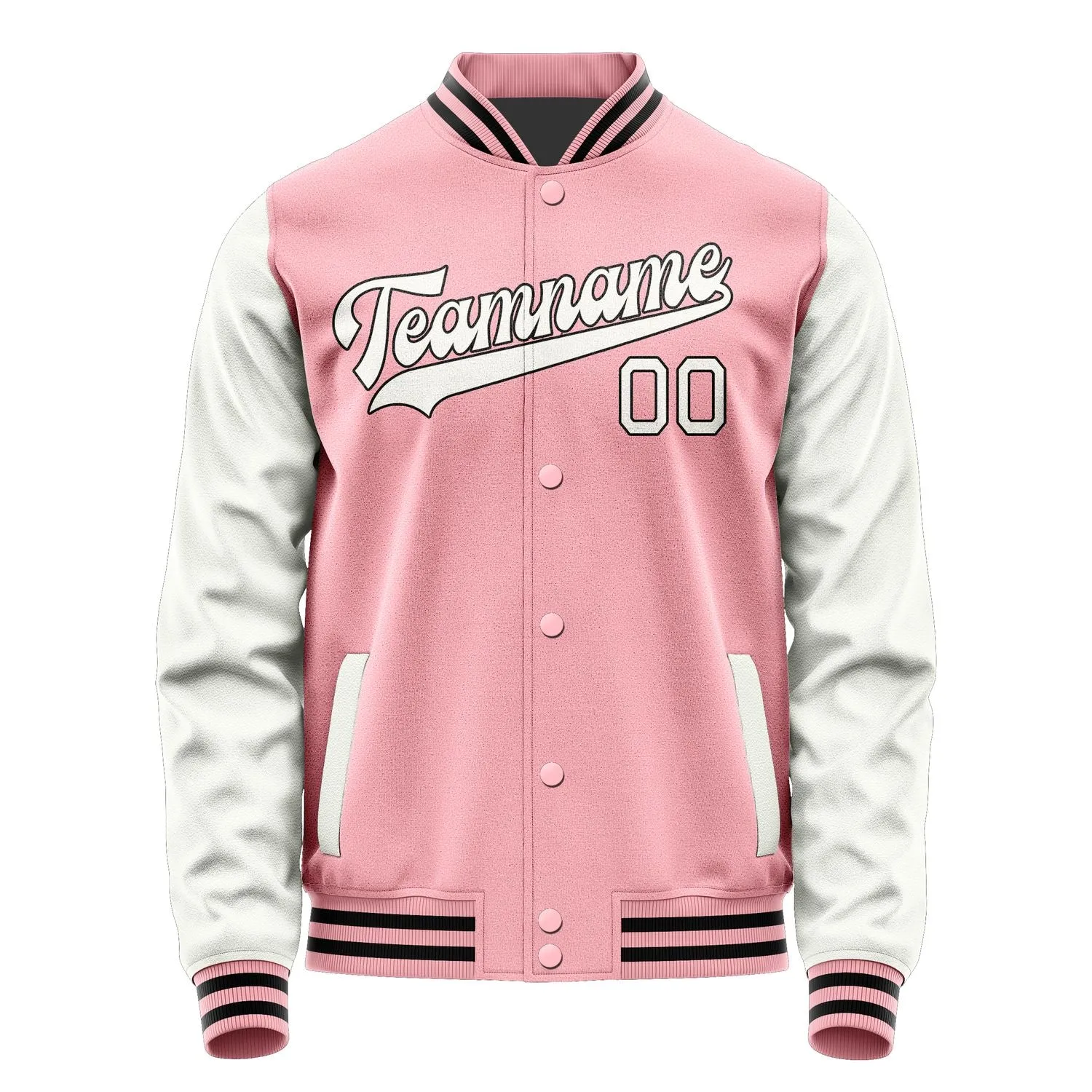 Custom Light Pink White Jacket