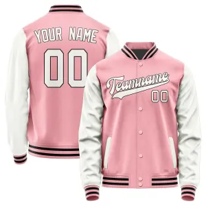 Custom Light Pink White Jacket