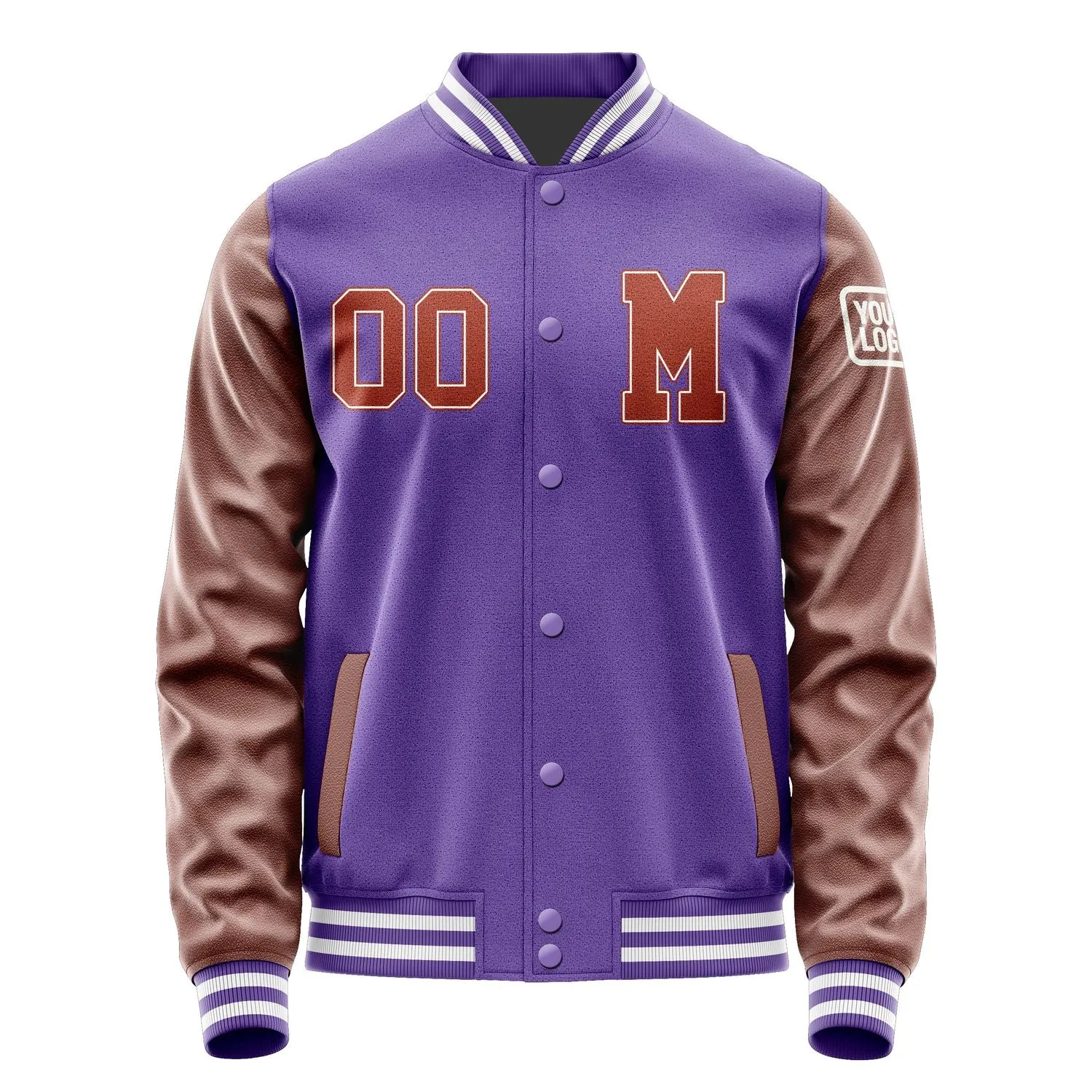 Custom Light Purple Coral Red Jacket