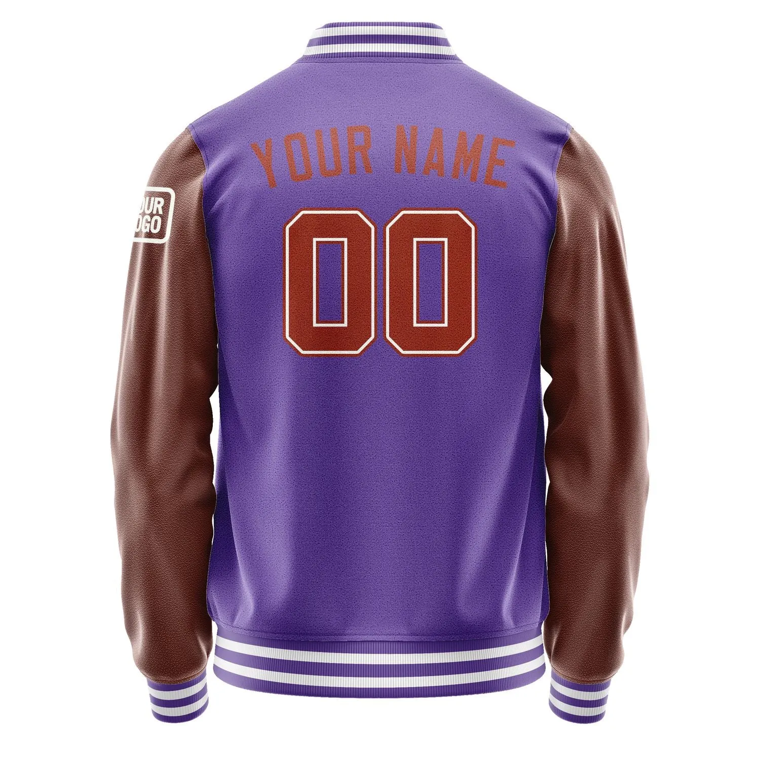 Custom Light Purple Coral Red Jacket