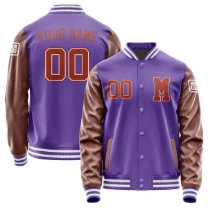 Custom Light Purple Coral Red Jacket