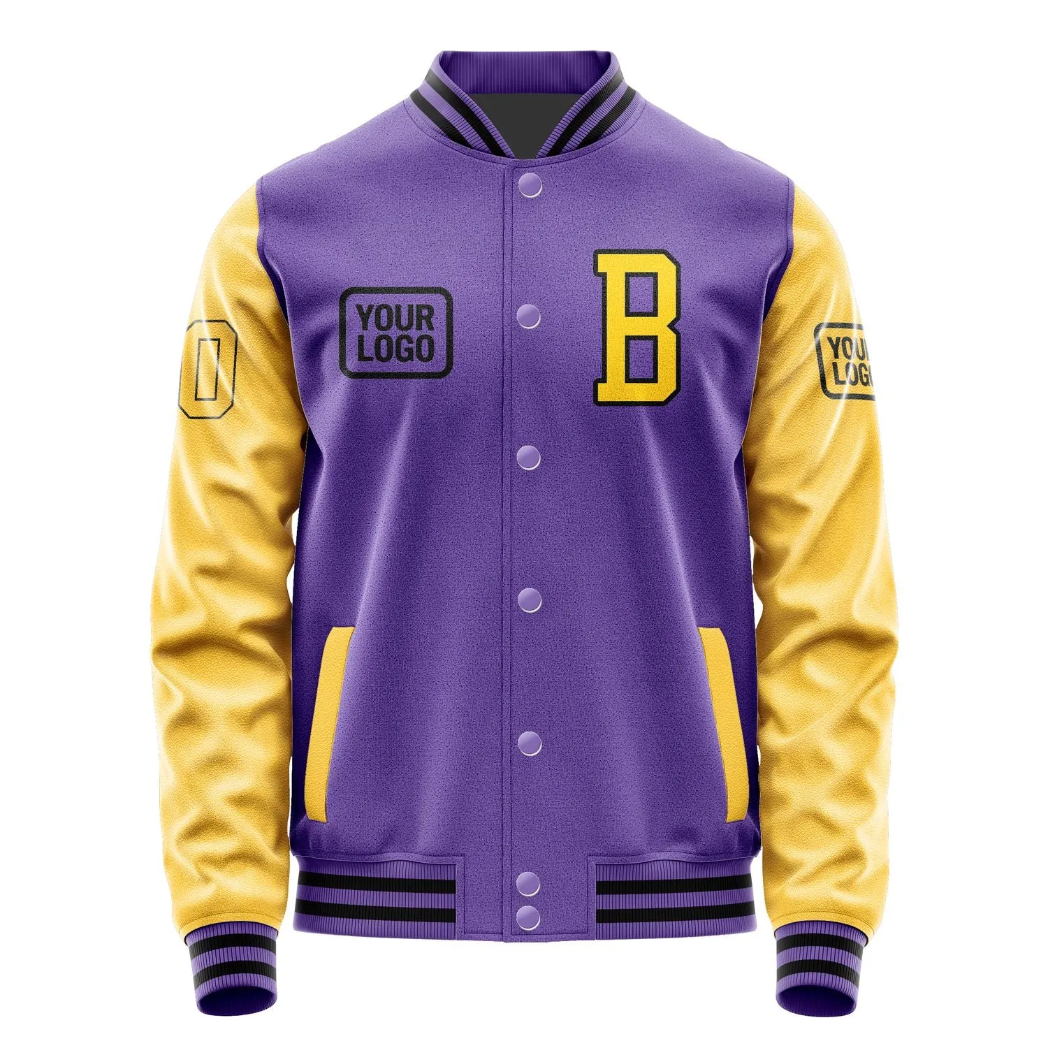 Custom Light Purple Gold Jacket