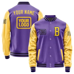 Custom Light Purple Gold Jacket