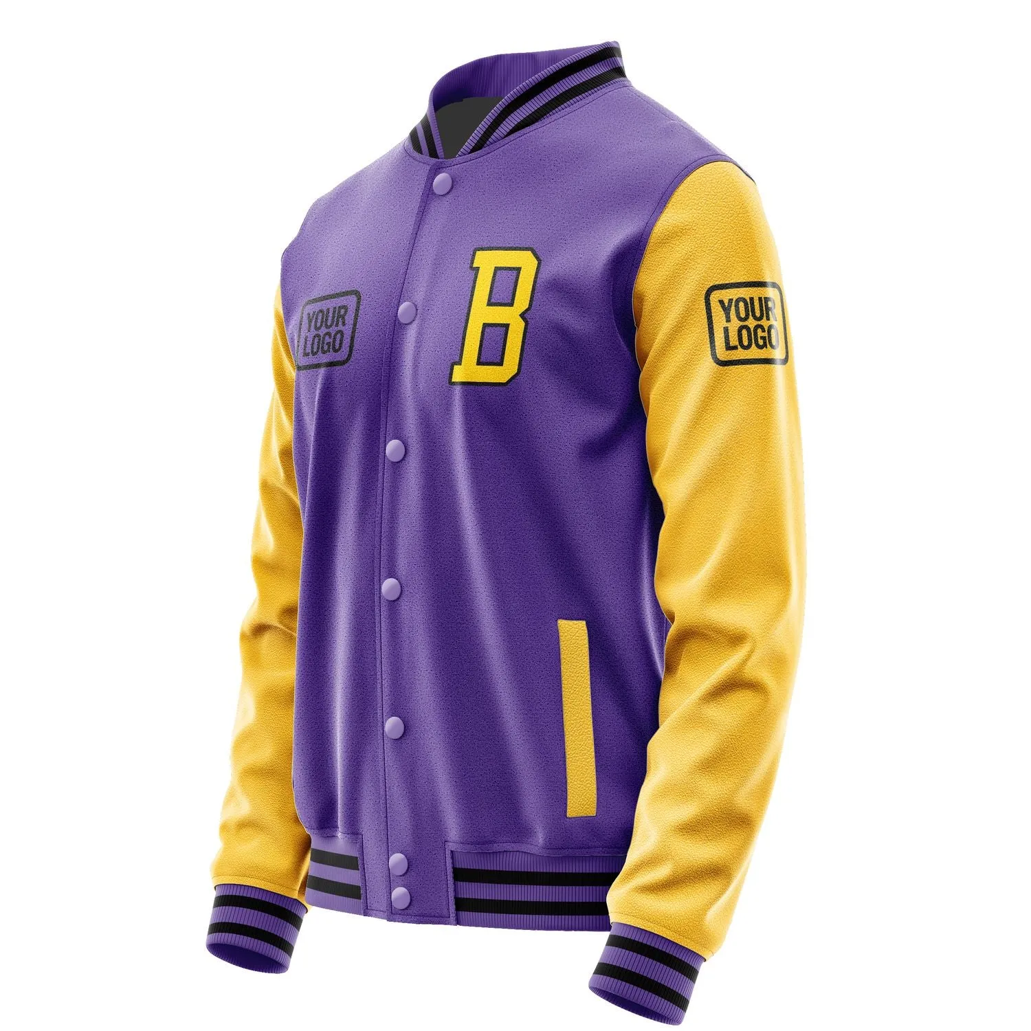 Custom Light Purple Gold Jacket