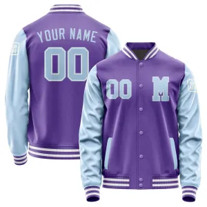 Custom Light Purple Light Blue Jacket