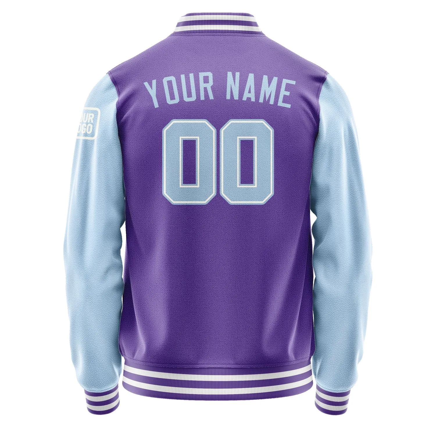 Custom Light Purple Light Blue Jacket