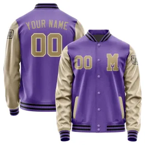 Custom Light Purple Light Khaki Jacket