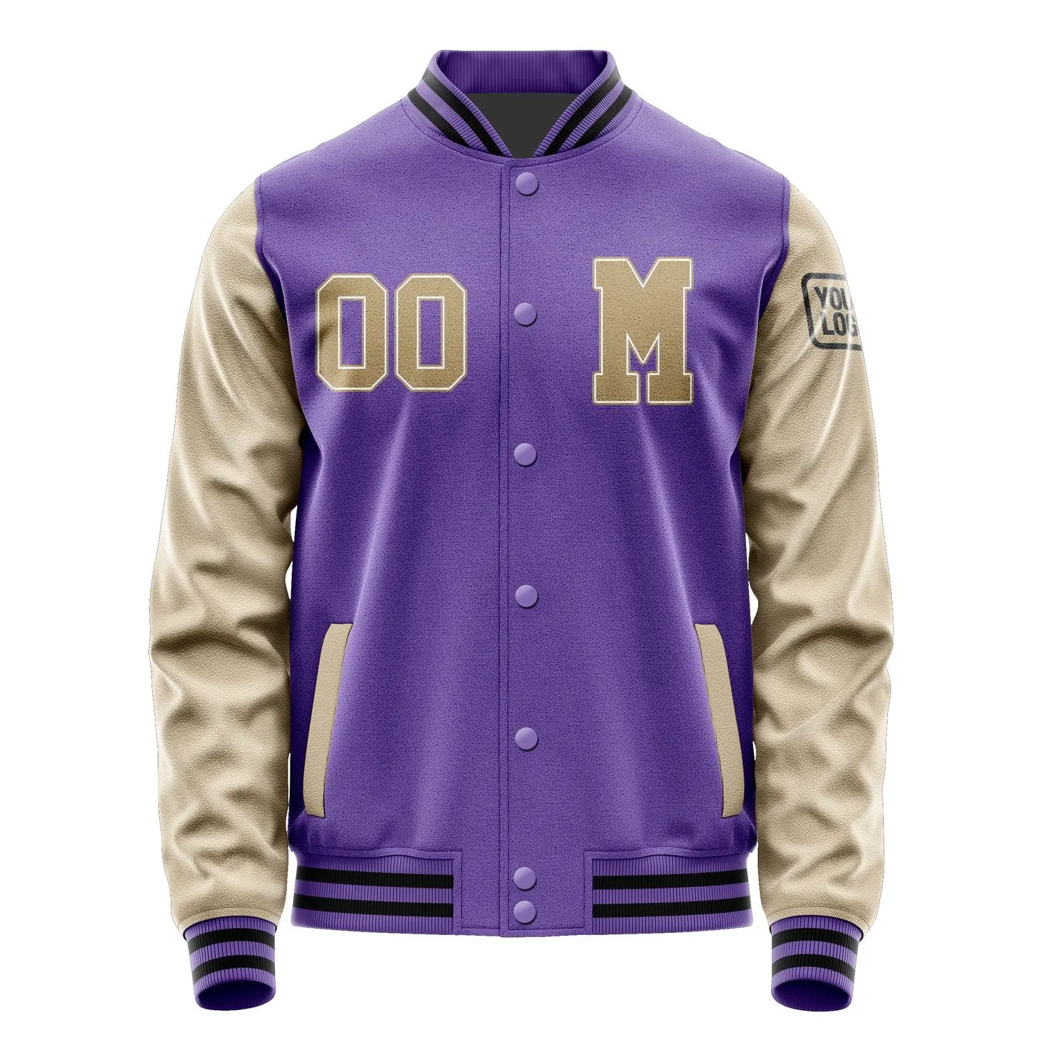 Custom Light Purple Light Khaki Jacket