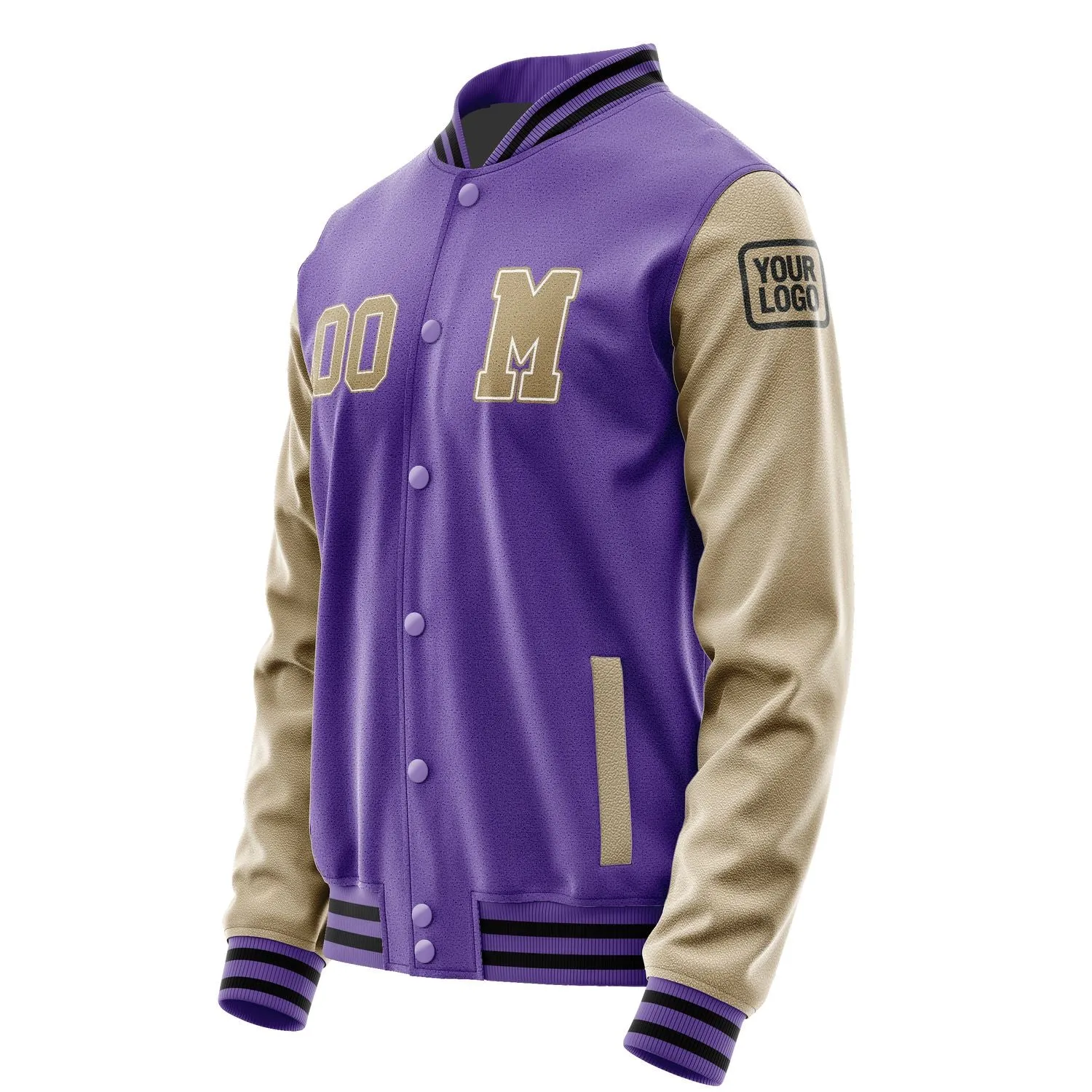Custom Light Purple Light Khaki Jacket