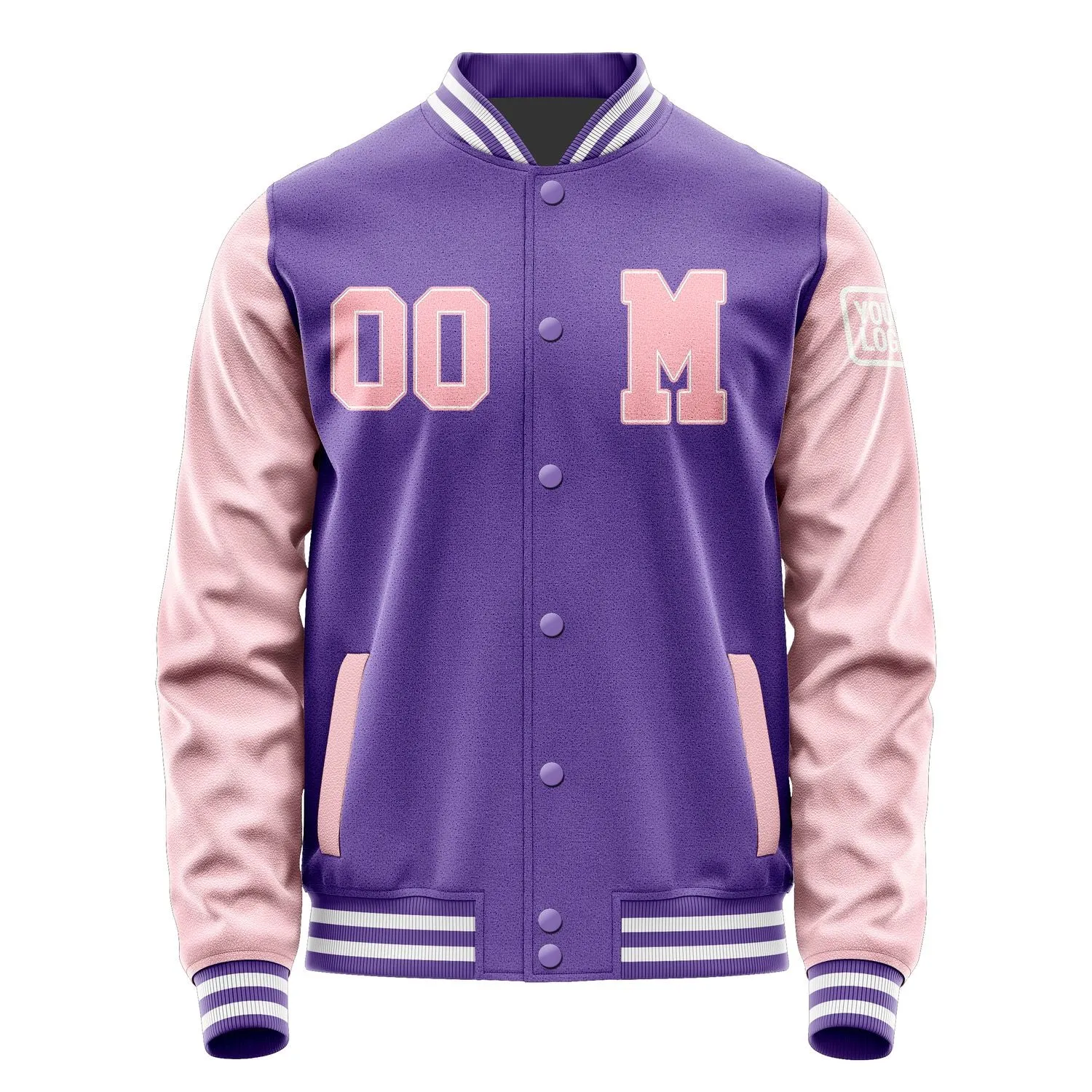 Custom Light Purple Light Pink Jacket