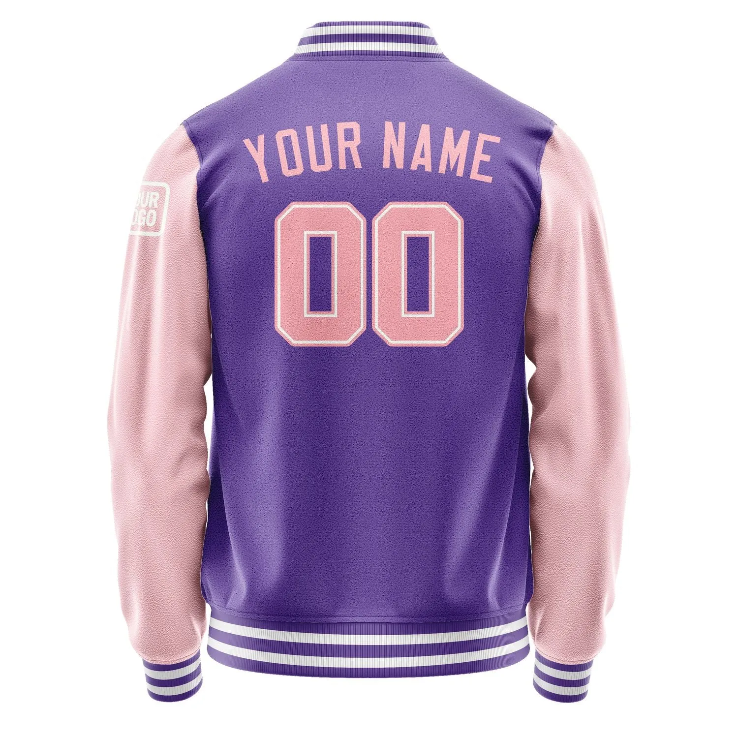 Custom Light Purple Light Pink Jacket