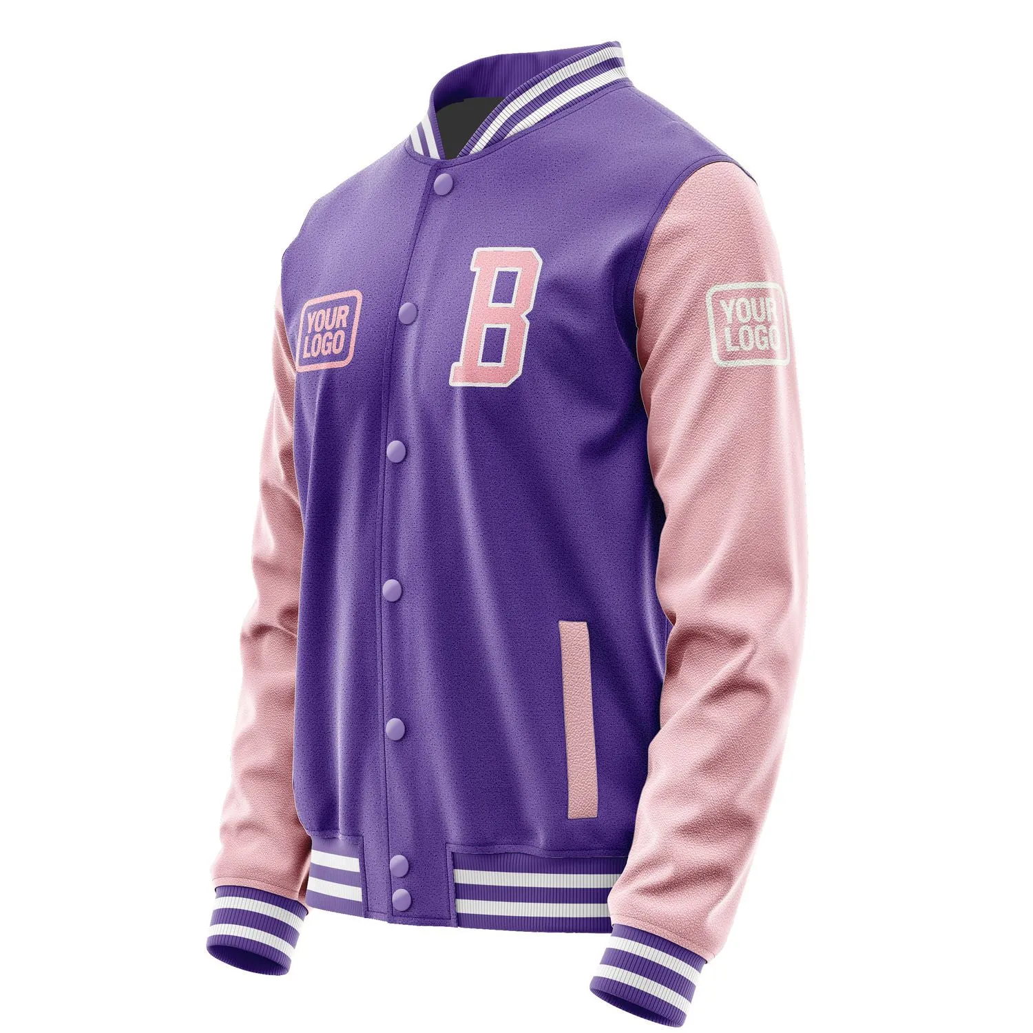 Custom Light Purple Light Pink Jacket