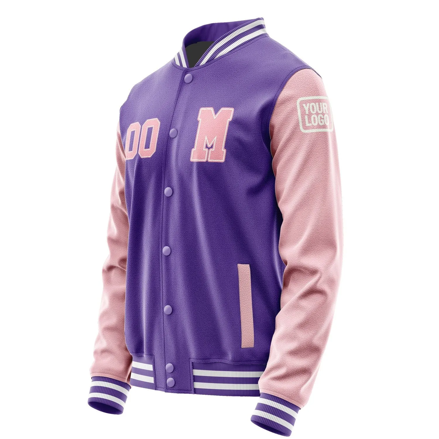 Custom Light Purple Light Pink Jacket