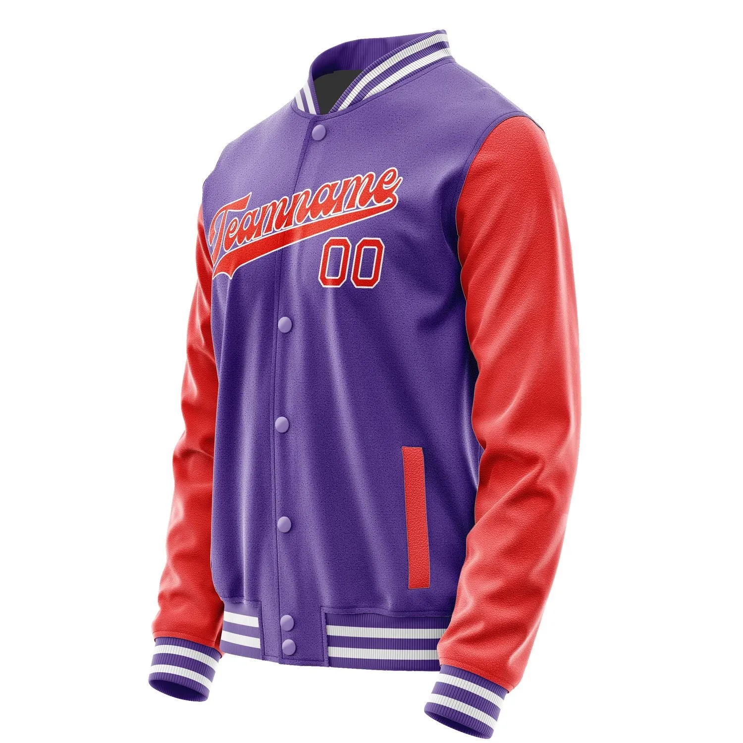 Custom Light Purple Orange Red Jacket