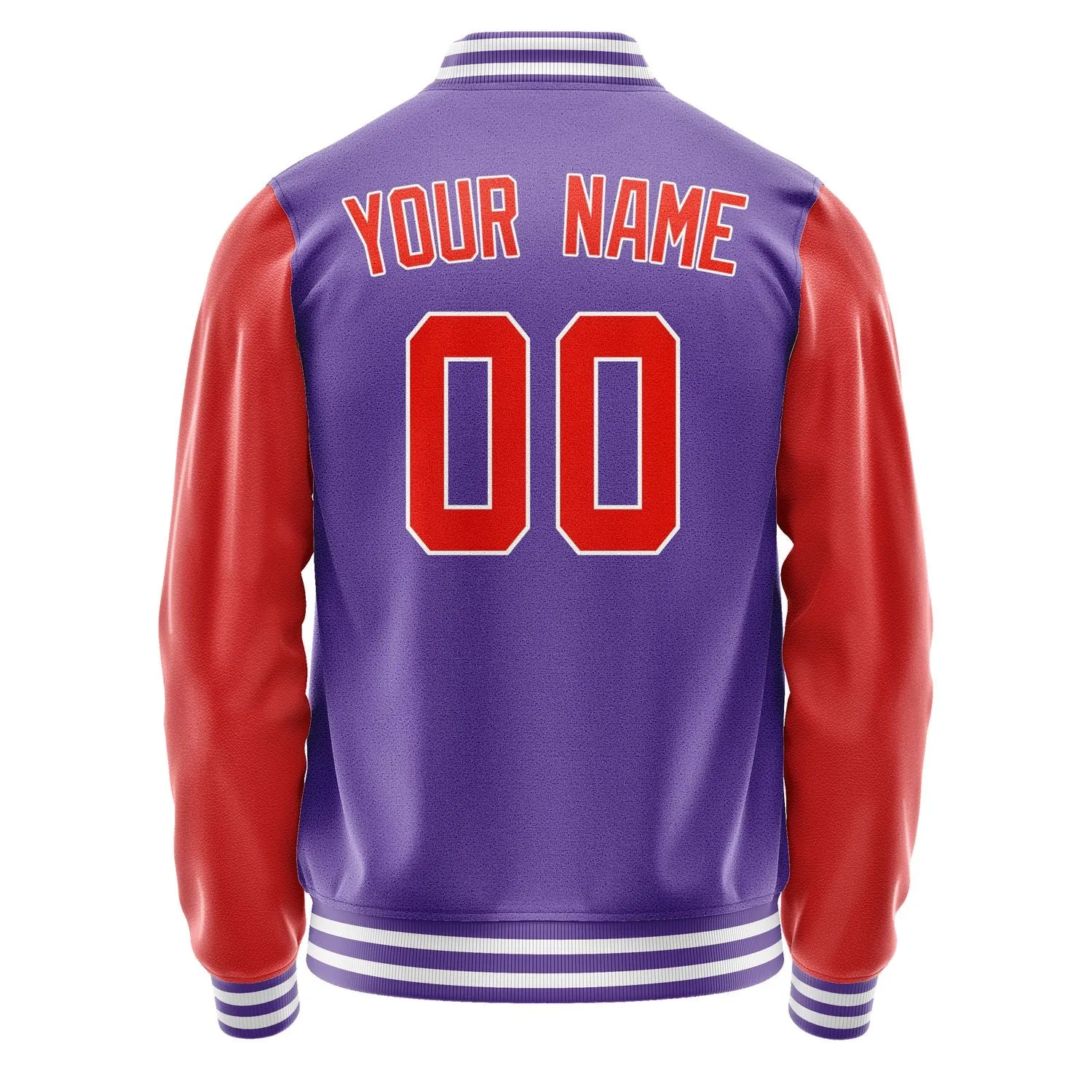 Custom Light Purple Orange Red Jacket